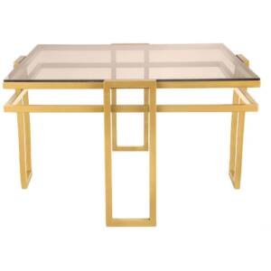 | طاولة قهوة رئيسية من الاستيل المذهب