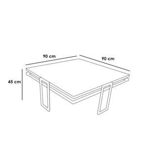 | طاولة قهوة رئيسية من الاستيل المذهب