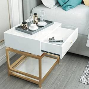 طاولة جانبية بدرج ورف مميزة 4 | طاولة جانبية بدرج ورف مميزة