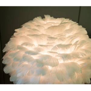 اضاءة اباجورة جانبية شيك من الريش الطبيعى 3 | اضاءة اباجورة جانبية شيك من الريش الطبيعى