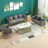 طاولة قهوة تصميم حديث من الاستيل والرخام 8 طاولة قهوة تصميم حديث من الاستيل والرخام