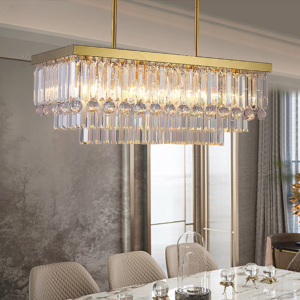 | نجفة كريستال فاخر وستيل مذهب فخم