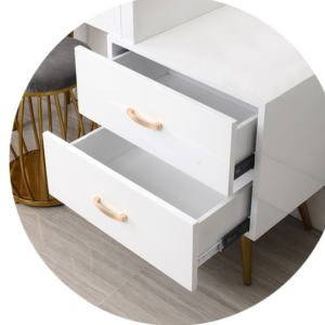 | تسريحة غرفة نوم بأدراج مع مرآة ليد