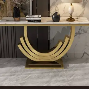 كونسول فاخر من الاستيل المذهب عالى الجودة