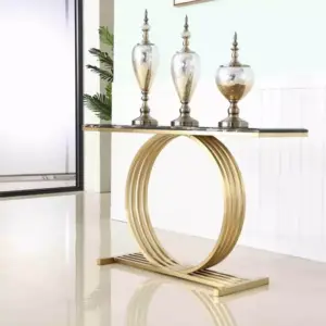 كونسول مدخل تصميم ايطالى الاستيل المذهب