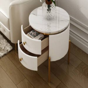 | طاولة خدمة جانبية دائرية فاخرة