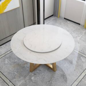 | طاولة طعام رخامية مع مقاعد مميزة