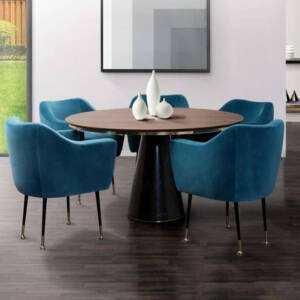 | طاولة طعام مودرن بتصميم دائري ملكي فاخر