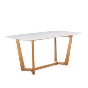 | طاولة طعام رخام بلمسة الاستيل الفاخر