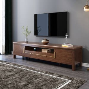 | طاولة تلفاز من الخشب الفاخر تصميم ايطالى