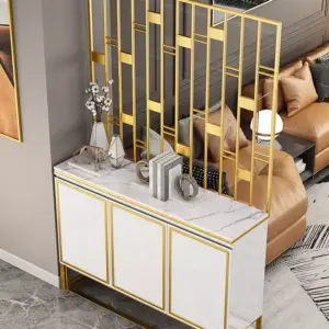 خزانة احذية مع فاصل استيل مذهب 3 | خزانة احذية مع فاصل استيل مذهب