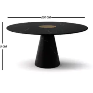 | طاولة طعام مودرن بتصميم دائري ملكي فاخر