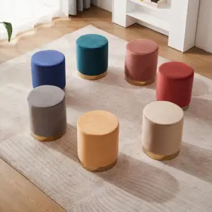 | مقعد بوف دائرى استيلي مذهب مميز