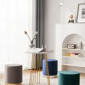 | مقعد بوف دائرى استيلي مذهب مميز