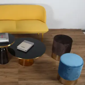 | مقعد بوف دائرى استيلي مذهب مميز