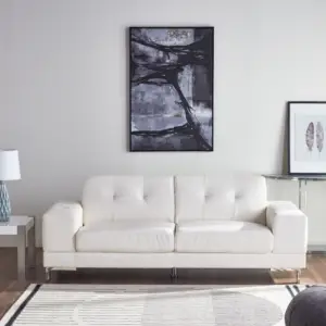 | كنبة ثلاثية جلد بتصميم بيتريب