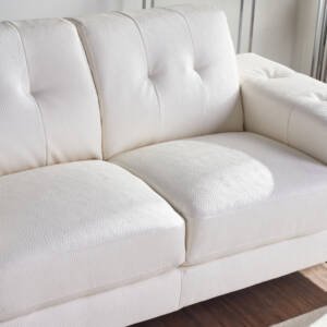 | كنبة ثلاثية جلد بتصميم بيتريب