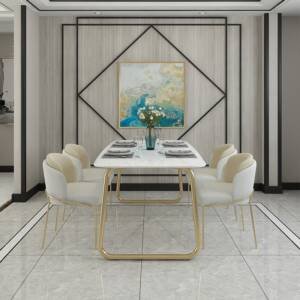 | طاولة طعام مع كراسي فخمة