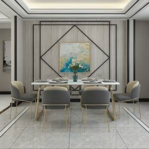 | طاولة طعام مع كراسي فخمة