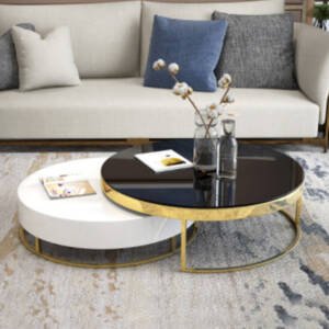 | طاولة قهوة ثنائية بتصميم بسيط