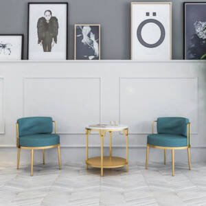 | طقم طاولة جانبية مع كرسيين