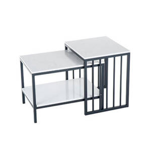 | طاولة جانبية مزدوجة متداخلة بتصميم حديث