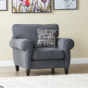 كرسي مفرد بمساند ذراعين دائرية