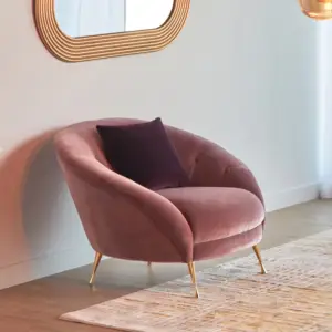 كرسي مفرد بتصميم مريح منحني الظهر