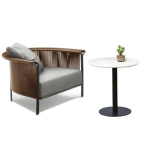 | كرسي خيزران فاخر للجلوس بالخارج