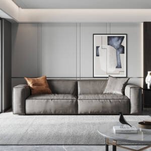 | كنبة مودرن جلد مريح بتصميم فاخر