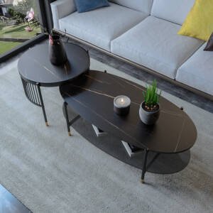 طاولة رخام مزدوجة بتصميم أيطالى 2 | طاولة رخام مزدوجة بتصميم أيطالى