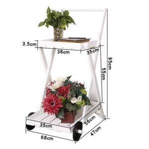 | طاولة خدمة خشبيه بعجل