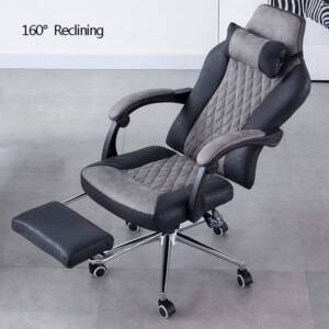 | كرسي ألعاب جلدي متعدد الاستخدام مع مسند متحرك للقدم