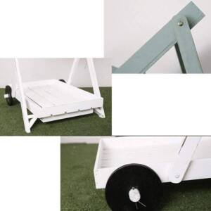 | طاولة خدمة خشبيه بعجل