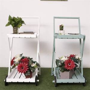 | طاولة خدمة خشبيه بعجل