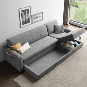 | كنبة زاوية سرير من القماش متعددة الوظائف