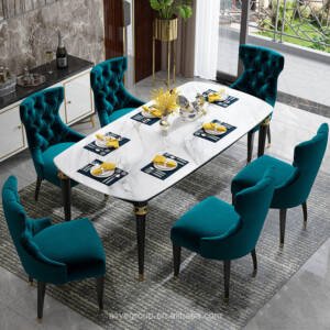 | طاولة طعام رخام بتصميم إيطالي