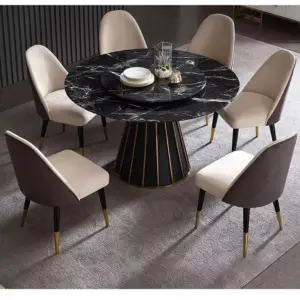 | طاولة رخامية دوارة بتصميم ايطالي فريد