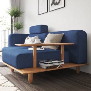 | كنبة ثنائية مع طاولات خدمة ذاتية