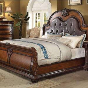 غرفة نوم كلاسيكية فاخرة كاملة – سرير وخزانة وتسريحة وكومودينات – نقوش راقية وتشطيب فاخر 4 | غرفة نوم كلاسيكية فاخرة كاملة – سرير وخزانة وتسريحة وكومودينات – نقوش راقية وتشطيب فاخر