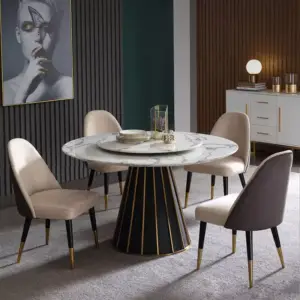 | طاولة رخامية دوارة بتصميم ايطالي فريد