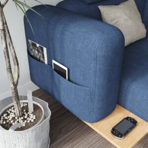 | كنبة ثنائية مع طاولات خدمة ذاتية