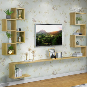 | أرفف بتصميم هندسي جذاب