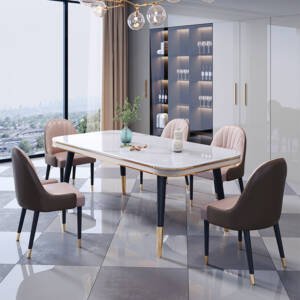 | طاولة طعام رخامية بتصميم مميز