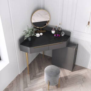 | تسريحة غرفة نوم بسطح رخامي