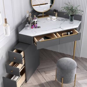 | تسريحة غرفة نوم بسطح رخامي