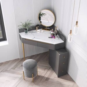 تسريحة غرفة نوم بسطح رخامي