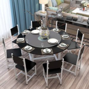 | طاولة طعام دائرية بتصميمات متنوعة