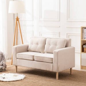 | كنبة مزدوجة قماش بتصميم مودرن