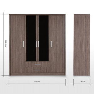 | خزانة ملابس 4 أبواب - ساترن